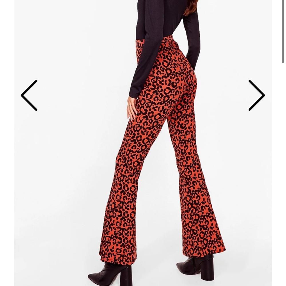 Red Leopard Flare Pants Never Been Worn in Package